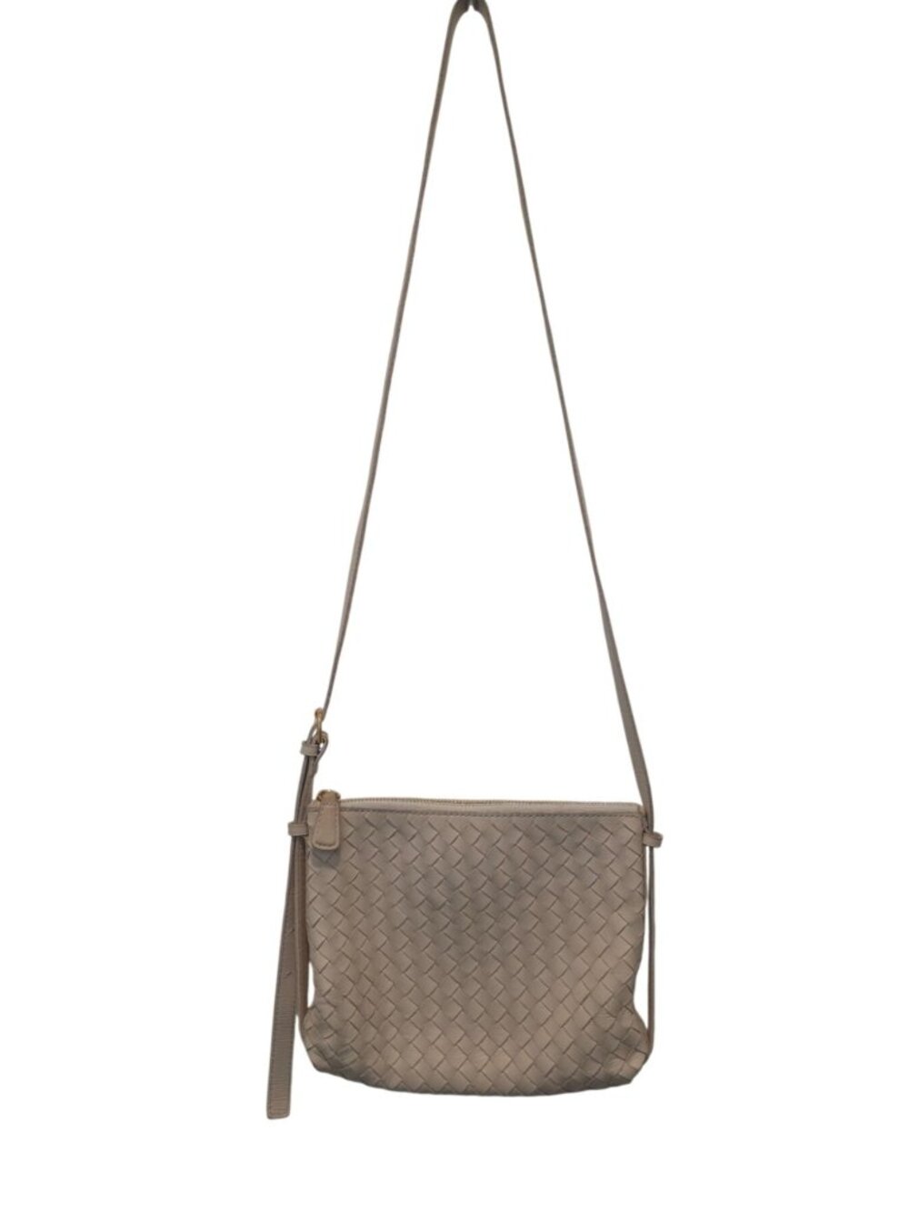 Madewell Pale-Oyster Hand-Woven Leather Crossbody Bag NP322 - Picture 2 of 11